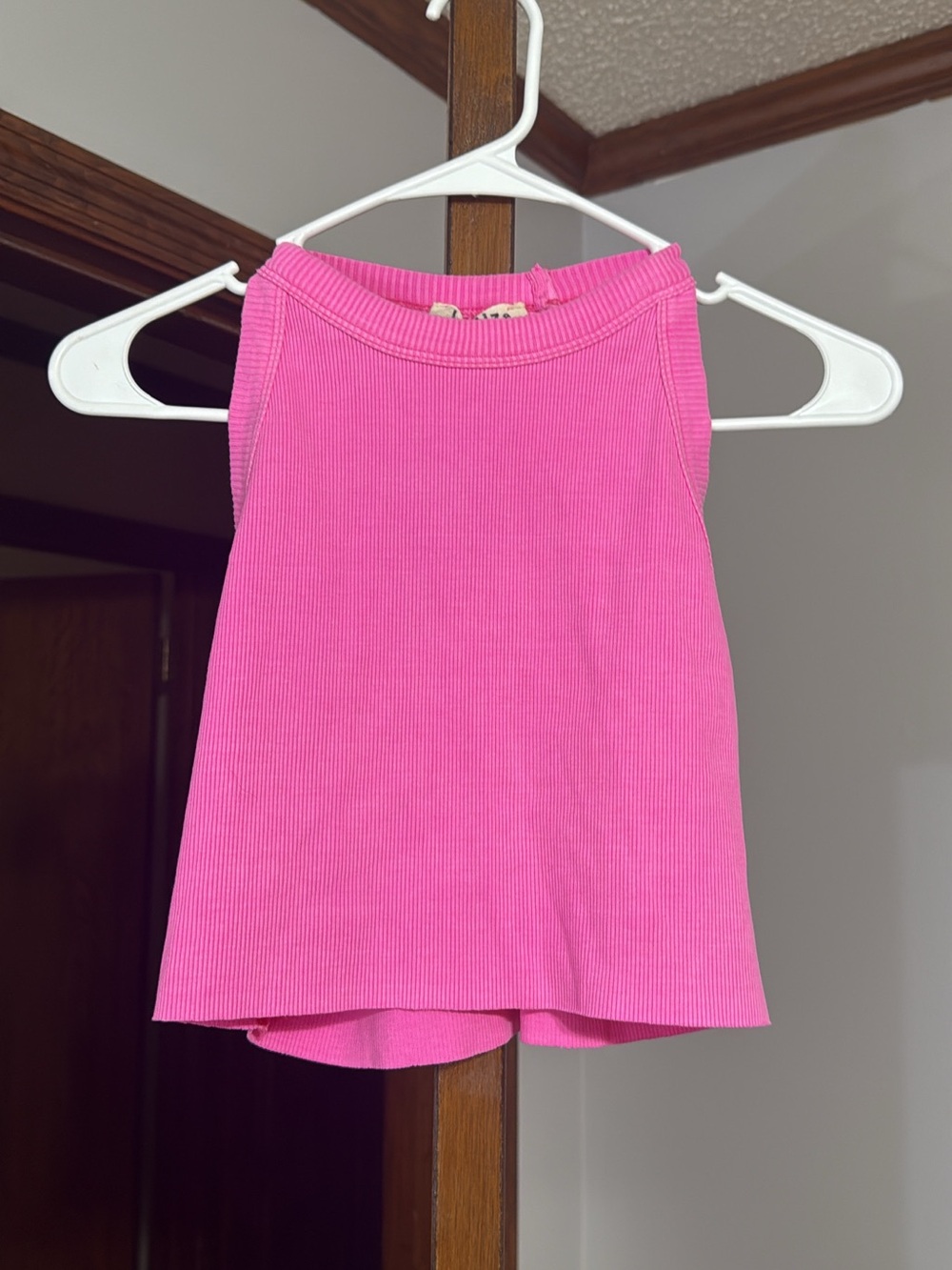 ' Ribbed Tank Top - Bright Pink